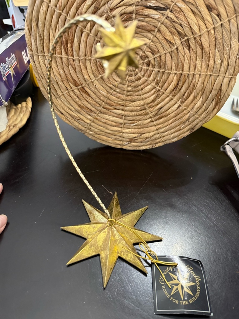 Christopher Radko Gold Star ornament hanger stand